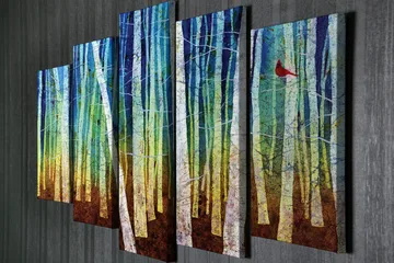 Veggdekorasjon Canvas Bilde 5-delt - Interiør - Maleri & posters - Lerretsbilder