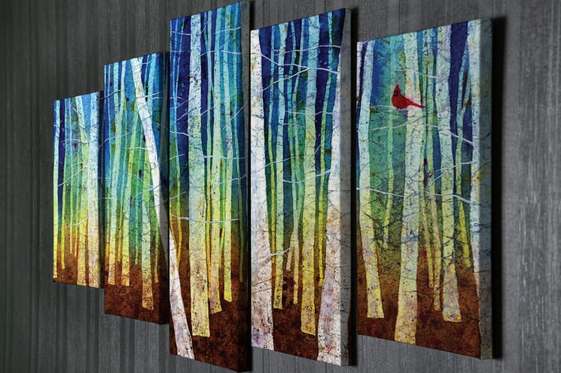 Veggdekorasjon Canvas Bilde 5-delt - Interiør - Maleri & posters - Lerretsbilder