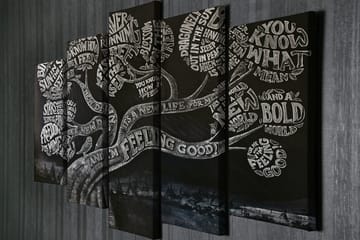 Veggdekorasjon Canvas Bilde 5-delt - Interiør - Maleri & posters - Lerretsbilder
