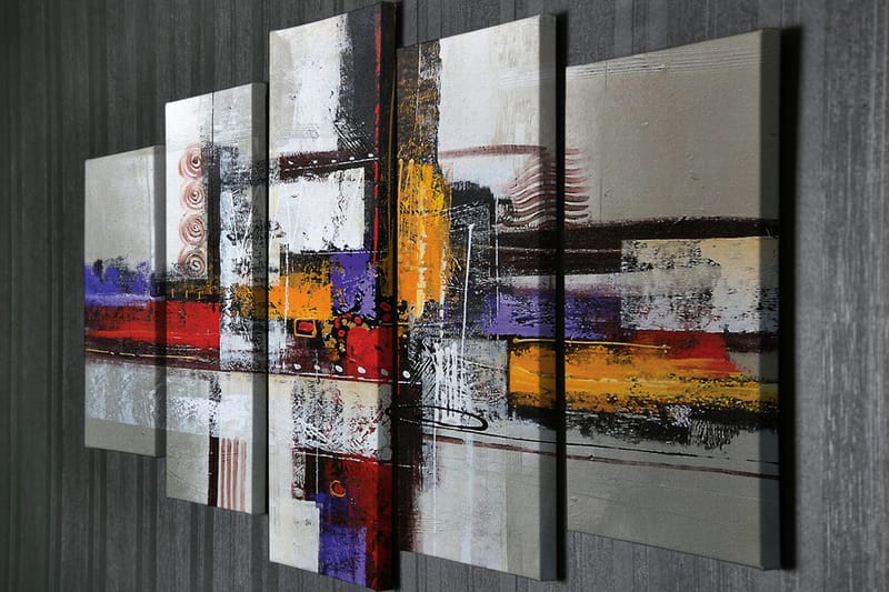 Veggdekorasjon Canvas Bilde 5-delt - Interiør - Maleri & posters - Lerretsbilder