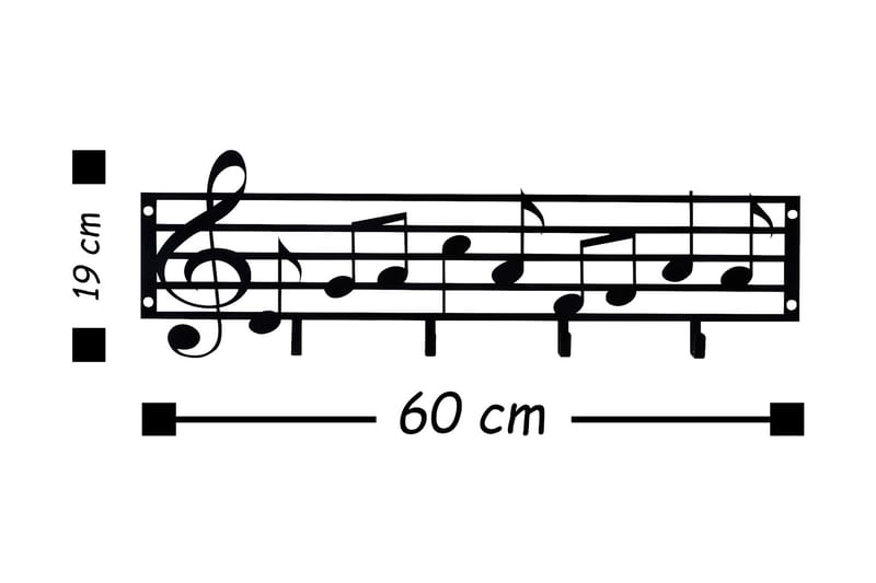 Veggdekorasjon Knagger - Interiør - Maleri & posters - Lerretsbilder