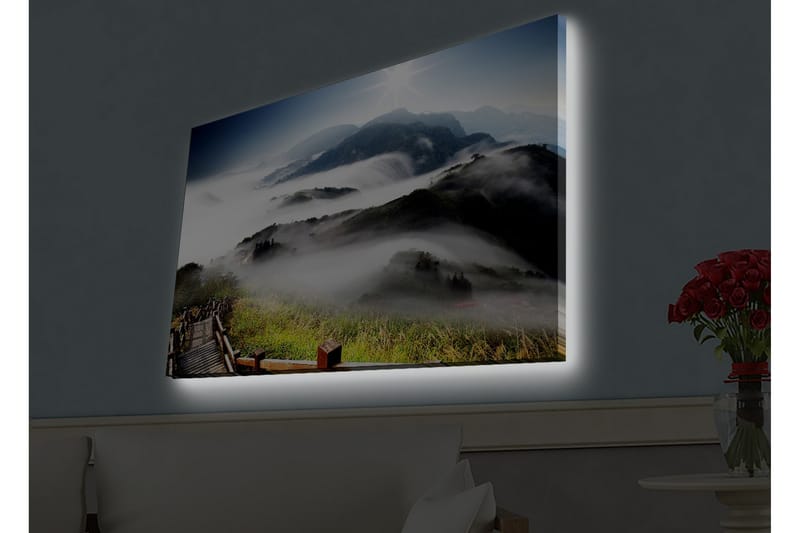 Veggdekorasjon LED-belysning Canvas Bilde - Interiør - Maleri & posters - Lerretsbilder