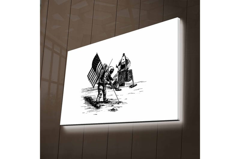 Veggdekorasjon LED-belysning Canvas Bilde - Interiør - Maleri & posters - Lerretsbilder