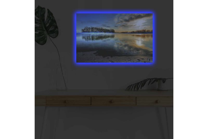 Veggdekorasjon LED-belysning Canvas Bilde - Interiør - Maleri & posters - Lerretsbilder
