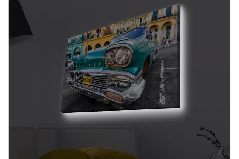 Veggdekorasjon LED-belysning Canvas Bilde - Interiør - Maleri & posters - Lerretsbilder