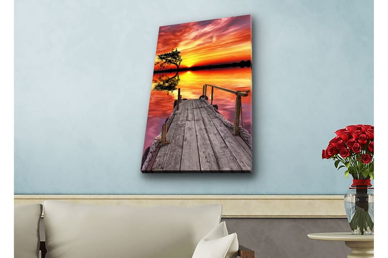 Veggdekorasjon LED-belysning Canvas Bilde - Interiør - Maleri & posters - Lerretsbilder
