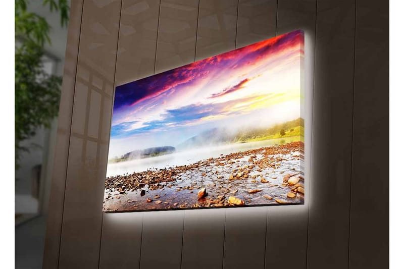 Veggdekorasjon LED-belysning Canvas Bilde - Interiør - Maleri & posters - Lerretsbilder