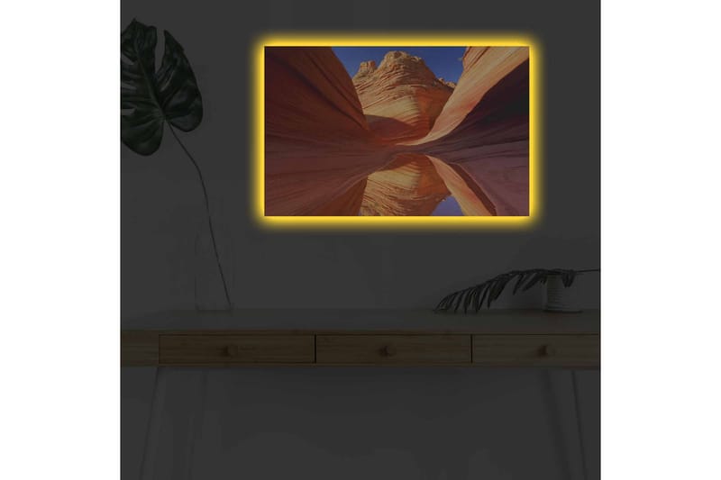 Veggdekorasjon LED-belysning Canvas Bilde - Interiør - Maleri & posters - Lerretsbilder