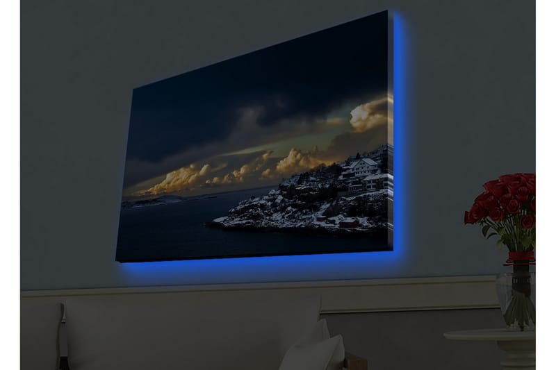 Veggdekorasjon LED-belysning Canvas Bilde - Interiør - Maleri & posters - Lerretsbilder