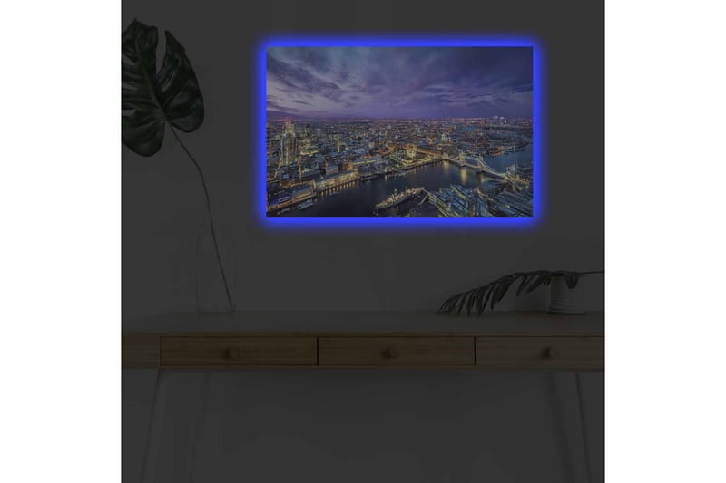 Veggdekorasjon LED-belysning Canvas Bilde - Interiør - Maleri & posters - Lerretsbilder