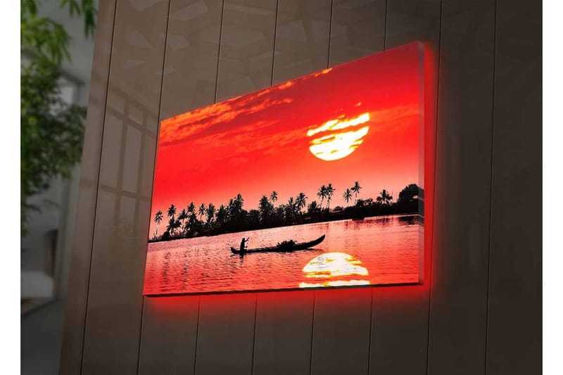 Veggdekorasjon LED-belysning Canvas Bilde - Interiør - Maleri & posters - Lerretsbilder