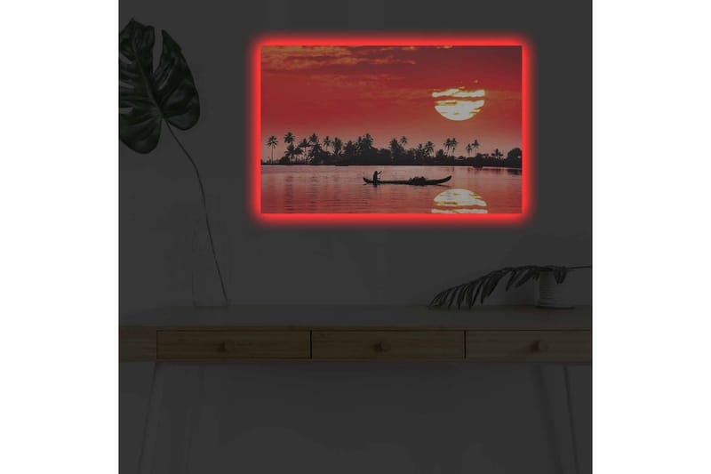 Veggdekorasjon LED-belysning Canvas Bilde - Interiør - Maleri & posters - Lerretsbilder