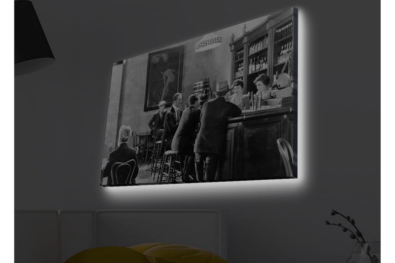 Veggdekorasjon LED-belysning Canvas Bilde - Interiør - Maleri & posters - Lerretsbilder