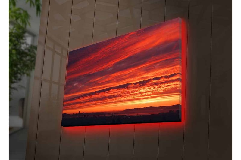 Veggdekorasjon LED-belysning Canvas Bilde - Interiør - Maleri & posters - Lerretsbilder