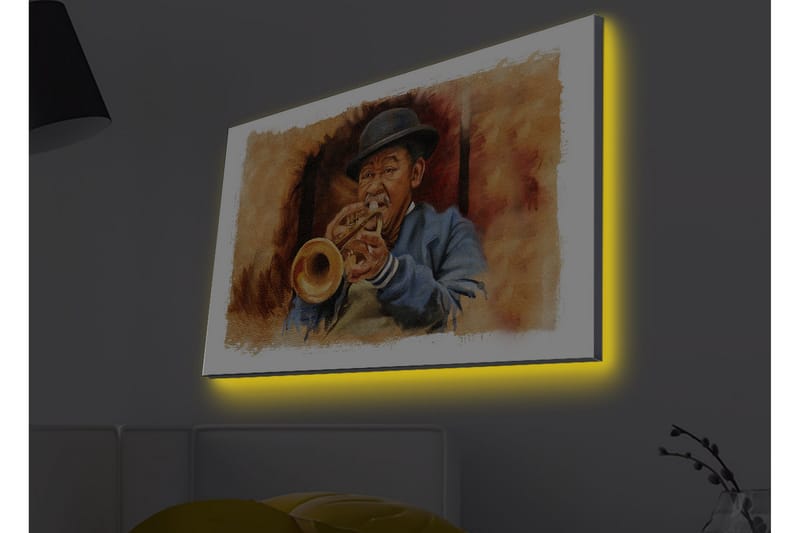 Veggdekorasjon LED-belysning Canvas Bilde - Interiør - Maleri & posters - Lerretsbilder