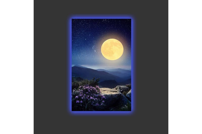 Veggdekorasjon LED-belysning Canvas Bilde - Interiør - Maleri & posters - Lerretsbilder