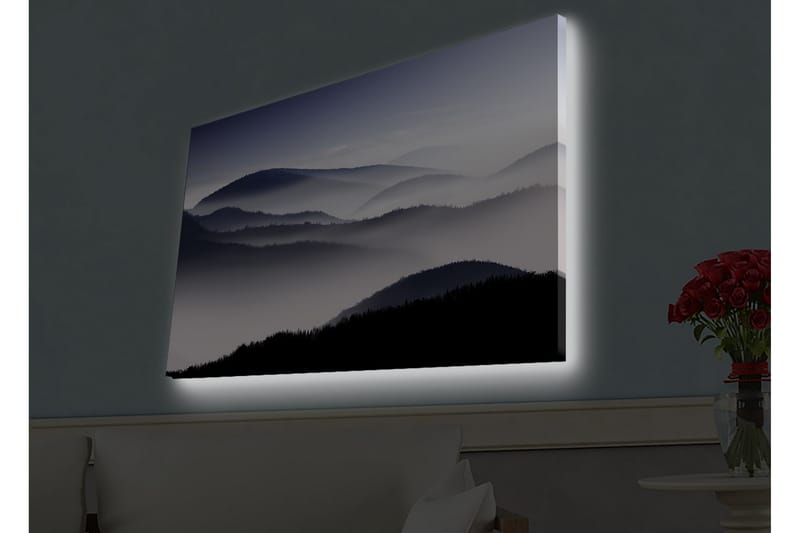 Veggdekorasjon LED-belysning Canvas Bilde - Interiør - Maleri & posters - Lerretsbilder