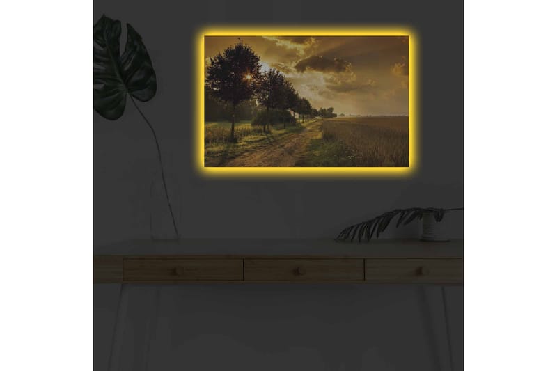 Veggdekorasjon LED-belysning Canvas Bilde - Interiør - Maleri & posters - Lerretsbilder