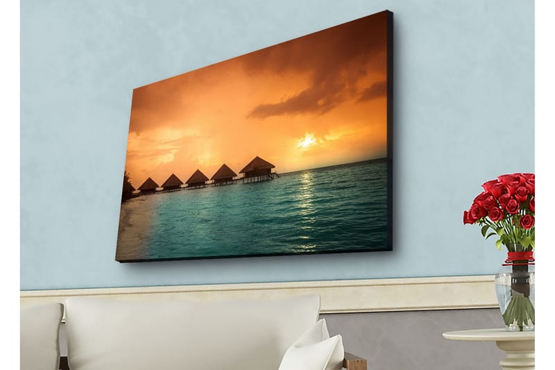 Veggdekorasjon LED-belysning Canvas Bilde - Interiør - Maleri & posters - Lerretsbilder