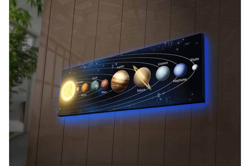 Veggdekorasjon LED-belysning Canvas Bilde - Interiør - Maleri & posters - Lerretsbilder