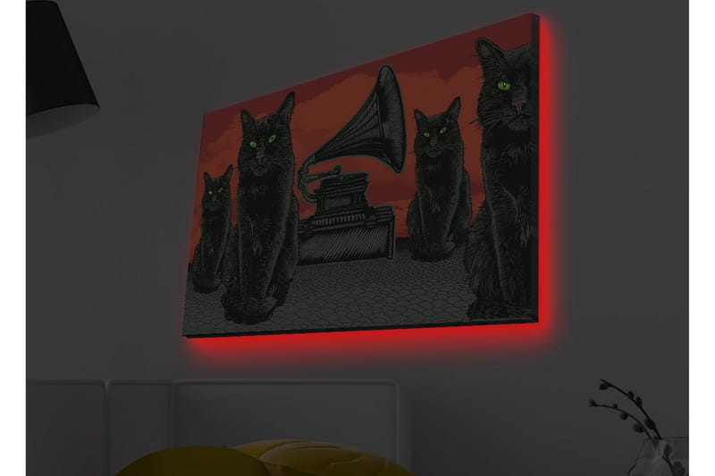 Veggdekorasjon LED-belysning Canvas Bilde - Interiør - Maleri & posters - Lerretsbilder