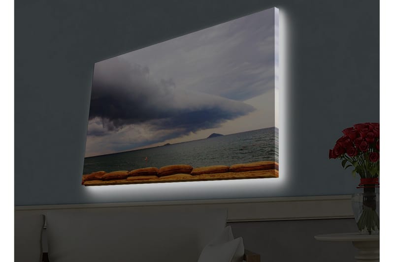 Veggdekorasjon LED-belysning Canvas Bilde - Interiør - Maleri & posters - Lerretsbilder