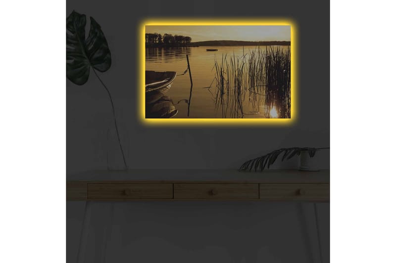 Veggdekorasjon LED-belysning Canvas Bilde - Interiør - Maleri & posters - Lerretsbilder