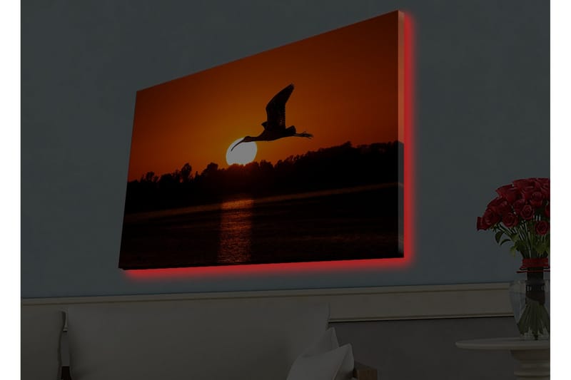 Veggdekorasjon LED-belysning Canvas Bilde - Interiør - Maleri & posters - Lerretsbilder