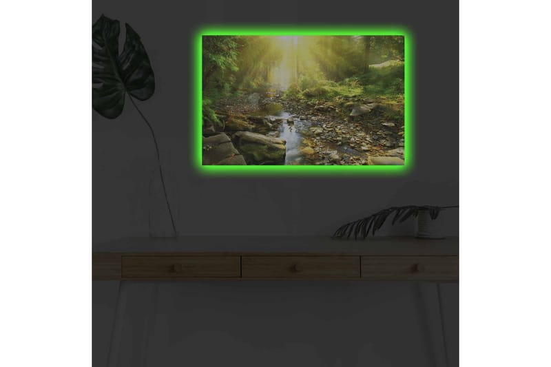 Veggdekorasjon LED-belysning Canvas Bilde - Interiør - Maleri & posters - Lerretsbilder
