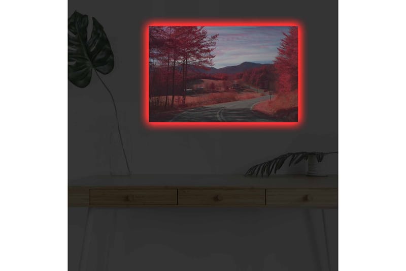 Veggdekorasjon LED-belysning Canvas Bilde - Interiør - Maleri & posters - Lerretsbilder