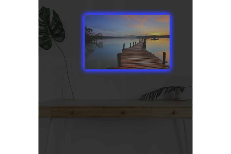 Veggdekorasjon LED-belysning Canvas Bilde - Interiør - Maleri & posters - Lerretsbilder