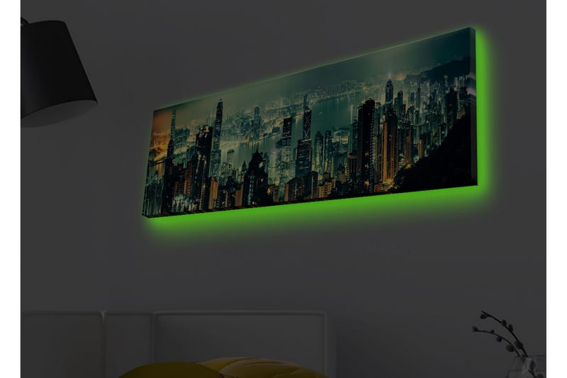 Veggdekorasjon LED-belysning Canvas Bilde - Interiør - Maleri & posters - Lerretsbilder