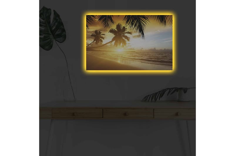 Veggdekorasjon LED-belysning Canvas Bilde - Interiør - Maleri & posters - Lerretsbilder