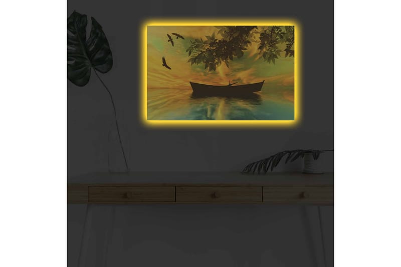 Veggdekorasjon LED-belysning Canvas Bilde - Interiør - Maleri & posters - Lerretsbilder