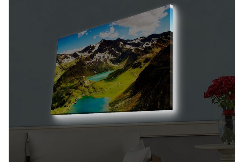 Veggdekorasjon LED-belysning Canvas Bilde - Interiør - Maleri & posters - Lerretsbilder