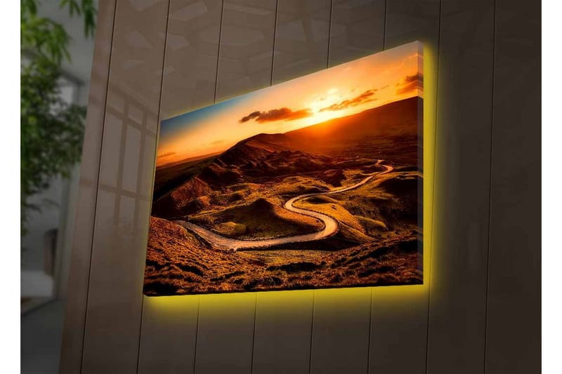 Veggdekorasjon LED-belysning Canvas Bilde - Interiør - Maleri & posters - Lerretsbilder