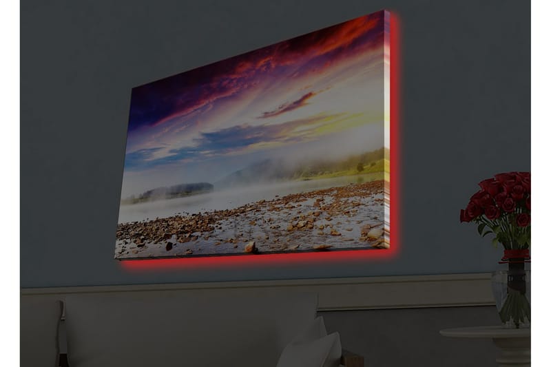 Veggdekorasjon LED-belysning Canvas Bilde - Interiør - Maleri & posters - Lerretsbilder