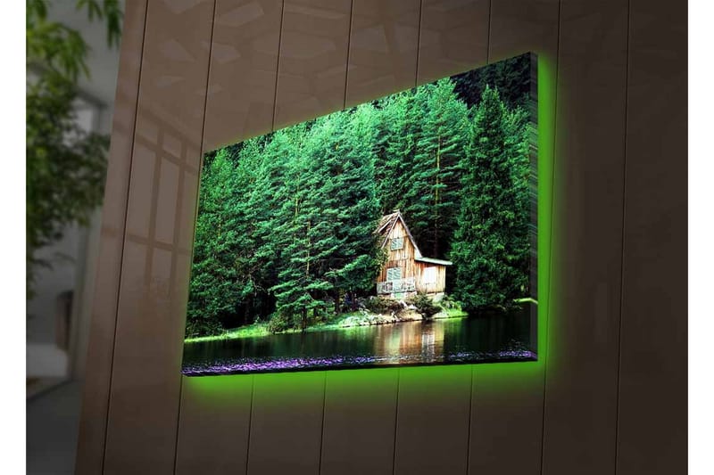 Veggdekorasjon LED-belysning Canvas Bilde - Interiør - Maleri & posters - Lerretsbilder