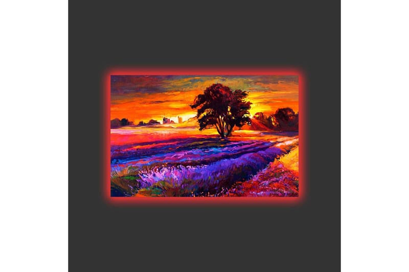 Veggdekorasjon LED-belysning Canvas Bilde - Interiør - Maleri & posters - Lerretsbilder