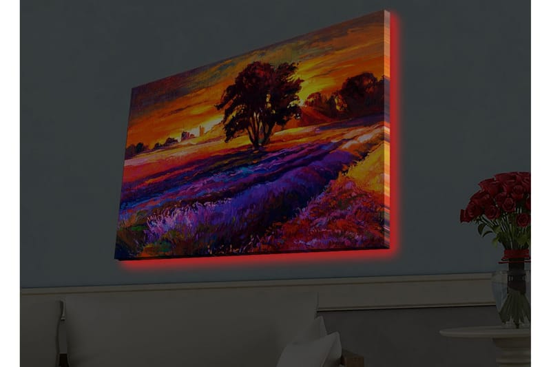 Veggdekorasjon LED-belysning Canvas Bilde - Interiør - Maleri & posters - Lerretsbilder