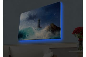 Veggdekorasjon LED-belysning Canvas Bilde - Interiør - Maleri & posters - Lerretsbilder