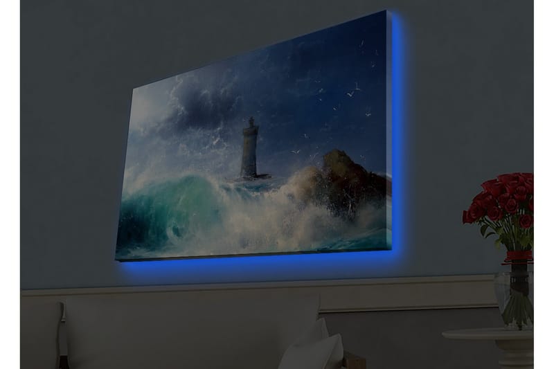 Veggdekorasjon LED-belysning Canvas Bilde - Interiør - Maleri & posters - Lerretsbilder