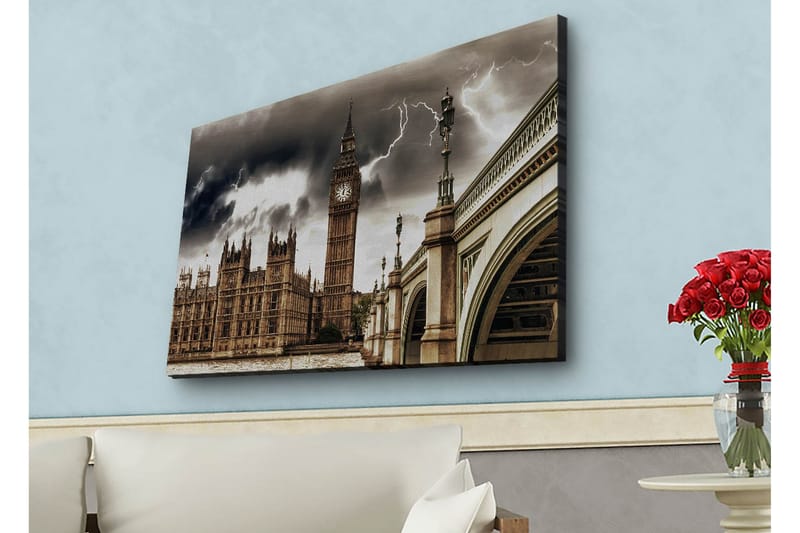 Veggdekorasjon LED-belysning Canvas Bilde - Interiør - Maleri & posters - Lerretsbilder