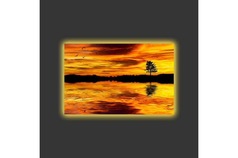 Veggdekorasjon LED-belysning Canvas Bilde - Interiør - Maleri & posters - Lerretsbilder