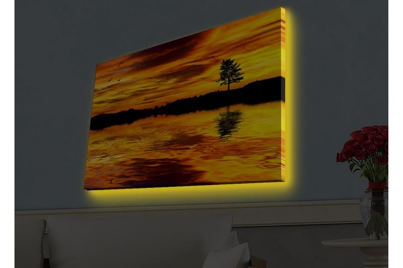 Veggdekorasjon LED-belysning Canvas Bilde - Interiør - Maleri & posters - Lerretsbilder