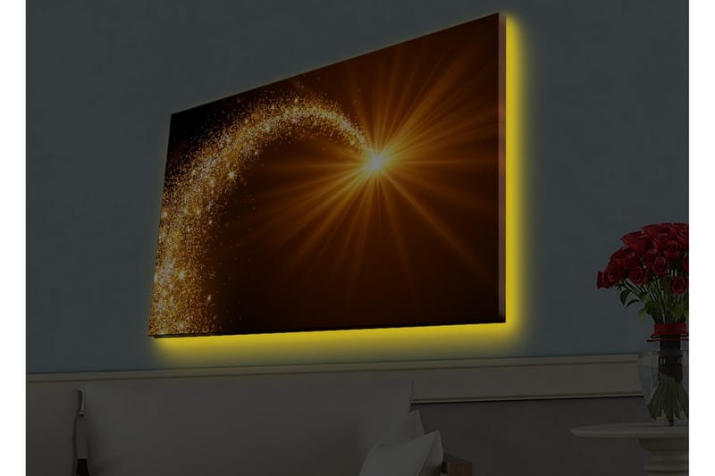 Veggdekorasjon LED-belysning Canvas Bilde - Interiør - Maleri & posters - Lerretsbilder