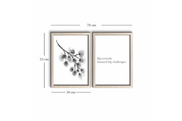 Veggdekorasjon MDF Bilde 2-delt - Interiør - Maleri & posters - Lerretsbilder