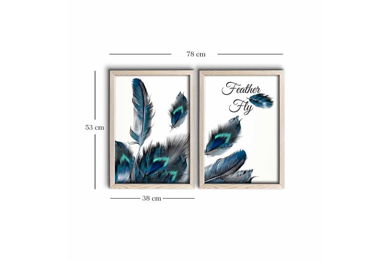 Veggdekorasjon MDF Bilde 2-delt - Interiør - Maleri & posters - Lerretsbilder