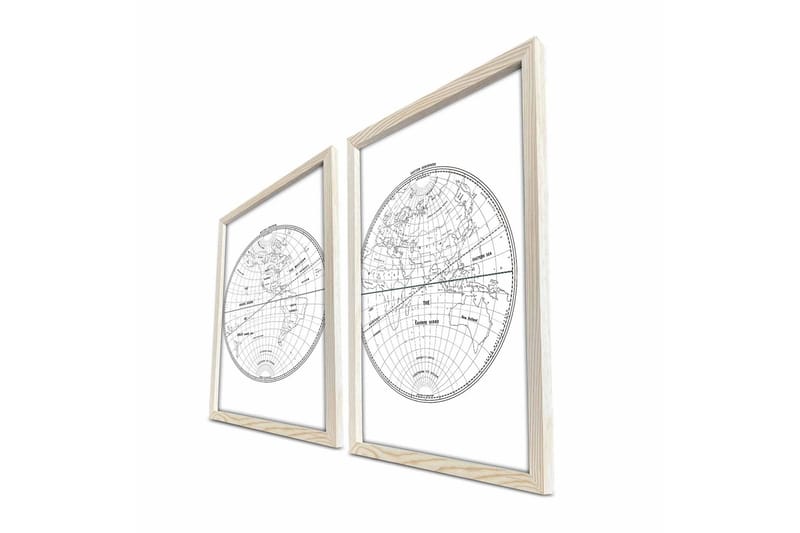 Veggdekorasjon MDF Bilde 2-delt - Interiør - Maleri & posters - Lerretsbilder