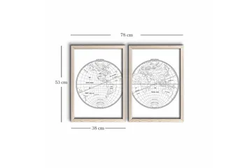 Veggdekorasjon MDF Bilde 2-delt - Interiør - Maleri & posters - Lerretsbilder